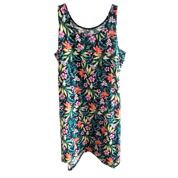 Swimsuits for All Swimsuit Cover Dress 26/28 Tropical Print Midnight Floral EUC - Picture 1 of 4